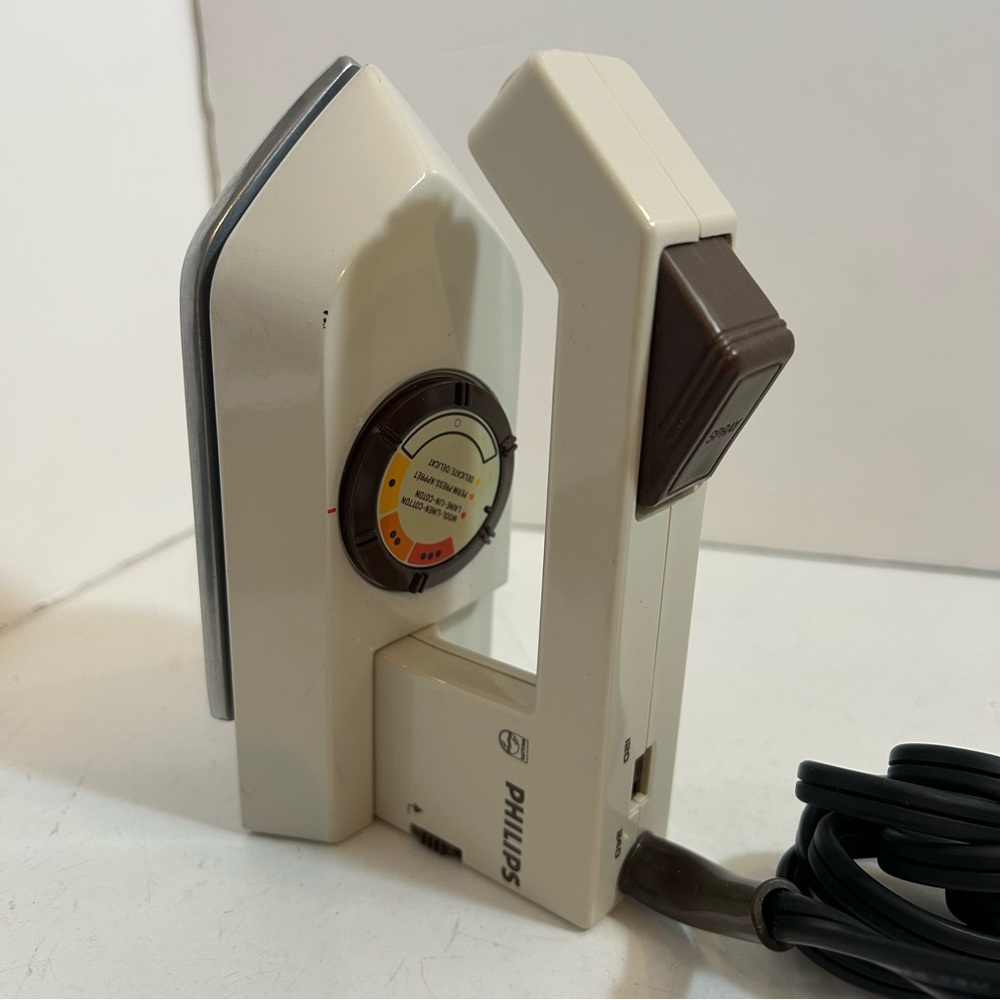 Vintage Philips travel portable fold up plug in electric iron